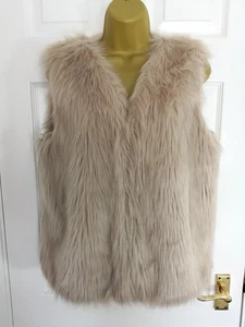 ATMOSPHERE Size 10 Faux Fur Gilet Soft Warm Comfort Bodywarmer Lined VGC - Picture 1 of 9