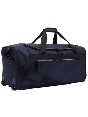 Bolsa de equipaje de viaje plegable de poliéster de 28", azul marino Foto 1 de 4