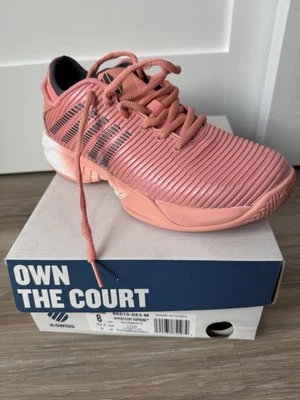 NOVO TÊNIS K-SWISS Hypercourt Supreme feminino baixo - Tamanho 8 - Pêssego/Asfalto - Imagem 1 de 4
