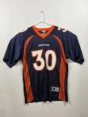 Camiseta de fútbol americano vintage Terrell Davis Denver Broncos talla 48/L defectuosa Foto 1 de 4