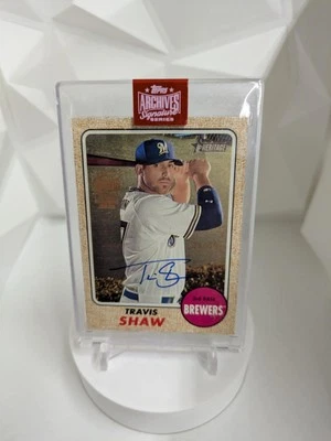 2019 Topps Archives Signature Series Travis Shaw /39 - Image 1 of 2