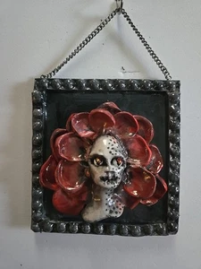 OOAK Creepy Oddity Dark Art Sculpt Evil Forest Flower Creature Ornament - Bild 1 von 8