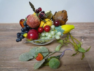 Kunststoff Deko Obst  22 + schöne Glasschale Flirt - Bild 1 von 4