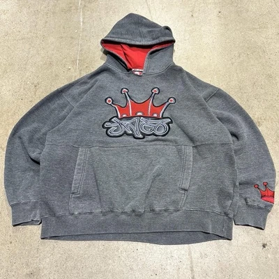 Sudadera con Capucha JNCO Jeans Corona Logo Bordada Vintage Años 90 Y2K Talla Grande Foto 1 de 4