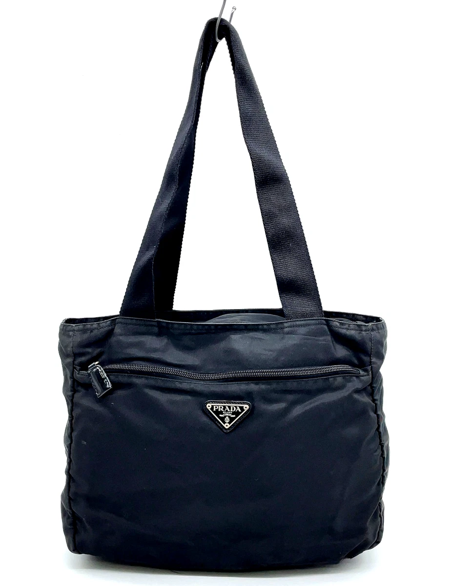 バッグ PRADA TESSUTO NYLON LOGO TOTE HAND BAG Vintage Prada Tessuto Nylon Shopper Tote Bag Prada Shoulder Bag