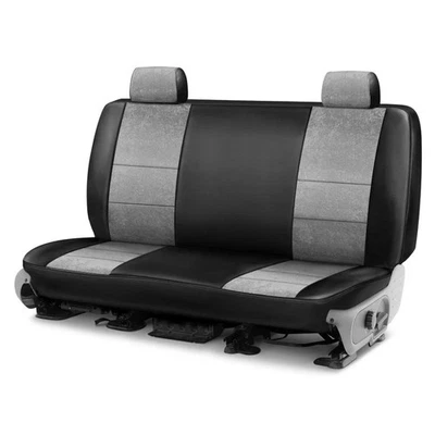 For Dodge Ram 2500 03 Ultisuede 2nd Row Black & Gray Custom Seat Covers Foto 1 de 4