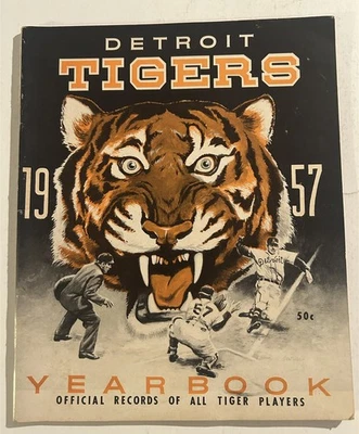 1957 DETROIT Tigers Yearbook AL KALINE Jim BUNNING Harvey KUENN Frank Lary MAAS - Image 1 of 4