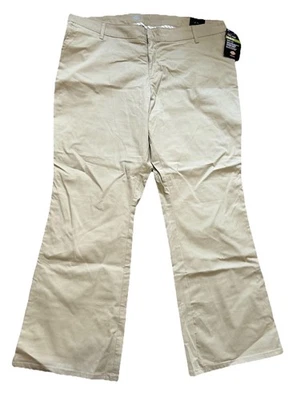 Dickies Women’s Flex Twill Pants Size 20R Slim Fit Boot Cut NWT Khaki  - Image 1 of 4