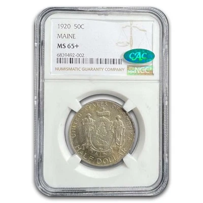 1920 Maine Centennial Half Dollar Commem MS-65+ NGC CAC - Image 1 of 3
