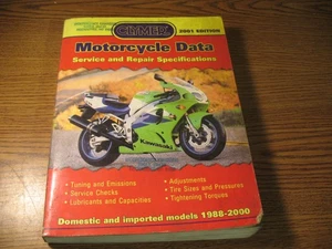 CLYMER MOTORCYCLE SERVICE & REPAIR SPECS DATA DB01 1988-2000 (ISC-1137) - Picture 1 of 7