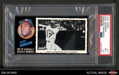 Topps Greatest Moments #17 1971 Alex Johnson Angels doble impresión PSA 5,5 - EX+ Foto 1 de 2
