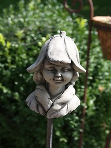 Blumenkind Glockenblume♥Stele♥Gartenfigur aus Polyresin♥Gartenelfe - Bild 1 von 3