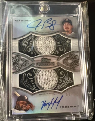 2021 TOPPS STERLING DUAL AUTO BREGMAN ALVAREZ RELIC /15 ASTROS WORLD SERIES - Image 1 of 2
