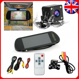 Wired Car Rear View Reversing Backup Camera and 4.3" Mirror Monitor Parking Kit - Picture 1 of 11