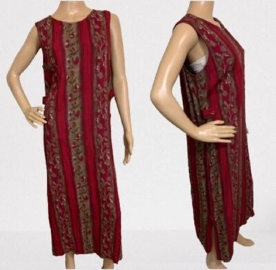 Sag Harbor Earthy Burgundy Green Midi Length Dress Size M Petite - Image 1 of 4