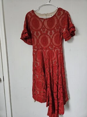 Vestido de encaje rojo Mia Joy talla 14 para niñas Foto 1 de 4