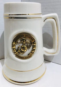 Vintage US Marine Corps Gold Seal Beer Tankard Mug Loren Murchison & Co. USA - Picture 1 of 7