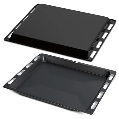 Backblech 2er Set 465x375x30mm Blech passend wie Bosch 662999 für Backofen - Bild 1 von 4