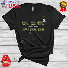 Dad Of Two Son Daughter, Veteran Solider Custom Name Father's Day T-Shirt