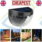 2 pk Waterproof Solar 6LED Fence Wall Light Auto Stairs Garden Roof Rechargeable