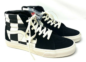 VANS Sk8-Hi Over Size Checker Suede Black White Womens 5 Boys 3.5 VN0A5HXV5WS