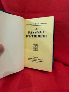 THARAUD (Jérome / Jean) - Le Passant d’Éthiopie. Plon, 1936, reliure. - Imagen 1 de 4