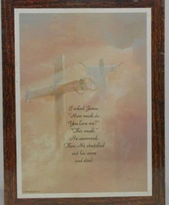 Vintage STAPCO HEARTWARMER GIFT PLAQUES Religious Pressed Paper "I Asked Jesus" - Picture 1 of 2