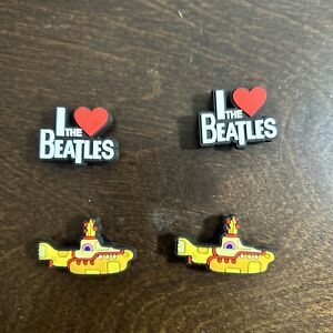 I Love The Beatles Croc Shoe Charms 2 Piece. The Beatles Yellow Submarine 2Piece