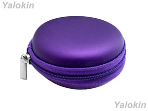 Purple Leather Hard Carrying Case for Coins Currency Keys Remotes Lighters - Picture 1 of 7