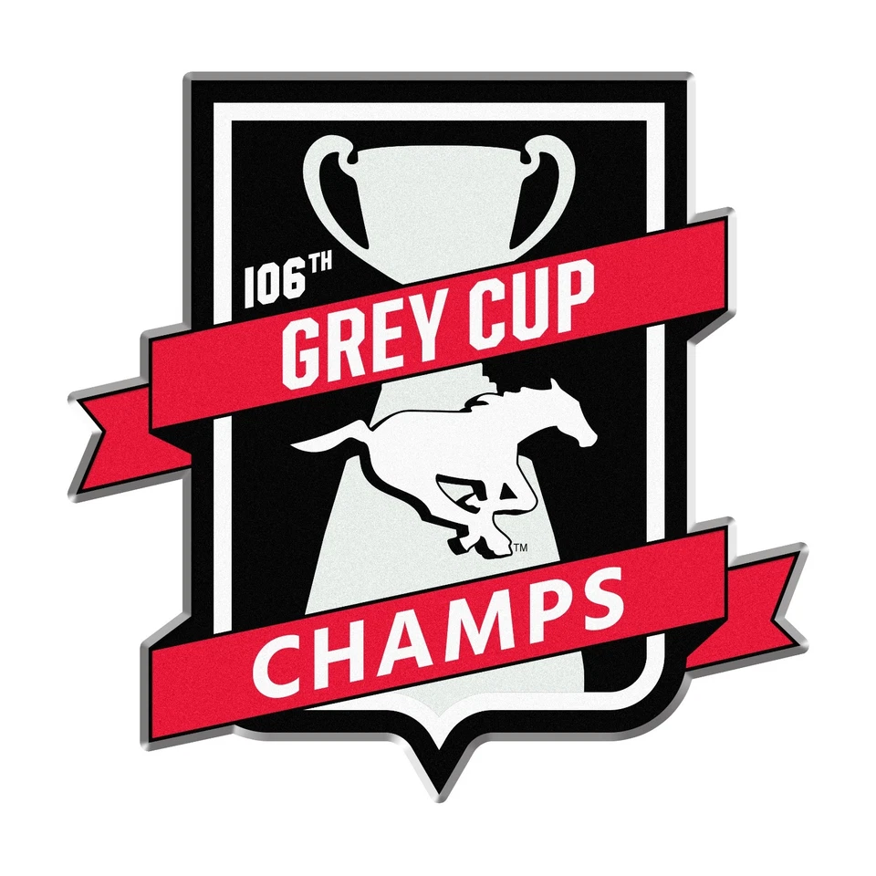 106th Grey Cup CFL Football Lapel Pin Button Calgary Stampeders Champions 2018 - Image 1 of 1