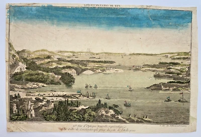 CONSTANTINOPLE 土耳其 1750 大号古董光学景观 18 世纪 — 第 1/4 张图片