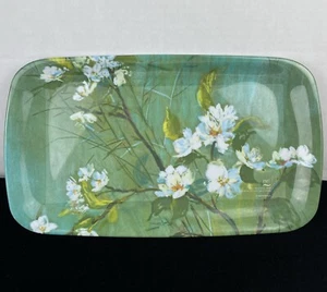 Pimpernel Melamin Sandwich Tablett weiße Blüte Blumenkunst für den Tisch - Bild 1 von 10