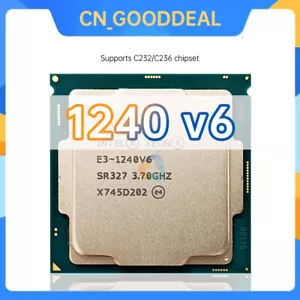 Intel Xeon E3-1240v6 SR327 3.7GHz 4Cores 8Threads 8MB 72W LGA1151 CPU Processor - Picture 1 of 1