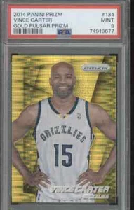 2014-15 Panini Prizm Vince Carter Prizm GOLD PULSAR #4/10 Grizzlies PSA 9 - Picture 1 of 2