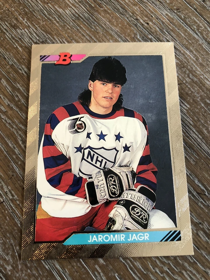 1992 Bowman Gold Foil Hockey JAROMIR JAGR MINT PSA Rare !!! - Image 1 of 3