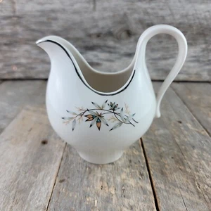 Autumn Holiday by HOLIDAY gravy boat gray brown green leaves fall MCM dish china - Picture 1 of 11