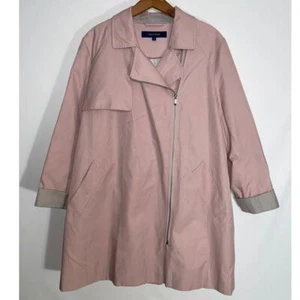 Abrigo Cole Haan Asimétrico Moto Columpio - Para Mujer Talla XL - En Rosa Cañón - Imagen 1 de 9