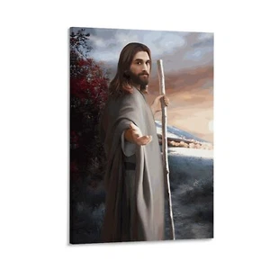 Jesus And Virgin Mary Canvas Poster Aesthetic Office Decor Landscaping - Picture 1 of 13
