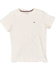 TOMMY HILFIGER Boys T-Shirt Top 12-13 Years White Cotton AA01