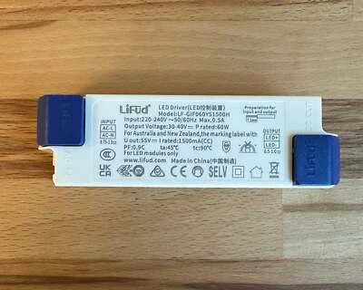 Lifud LF-GIF060YS1500H - LF-GIF060YA(H)1500H 60W 1500mA LED Driver 30-40V