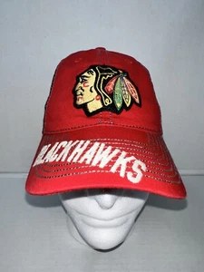 NHL Chicago Blackhawks Reebok Adult Structured Adjustable Fit Cap Hat NEW - Picture 1 of 6