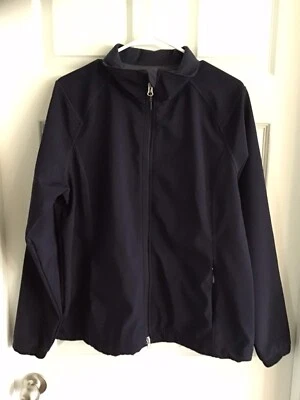 Lands' End женщин свитер куртка темно-синий полиэстер размер большой 14-16 - Изображение 1 из 4