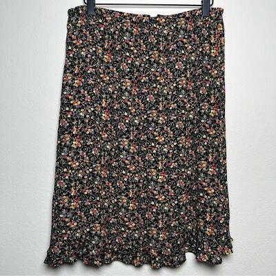 VTG y2k Susan Bristol Women Ditsy Floral Midi Skirt Medium Whymsigoth Grunge - Image 1 of 4