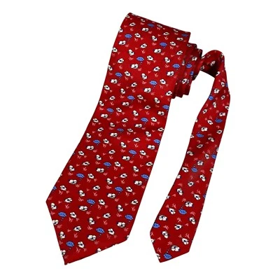 Brooks Brothers Counting Sleeping Sheep 346 Necktie Silk Novelty Print Red USA - Image 1 of 4
