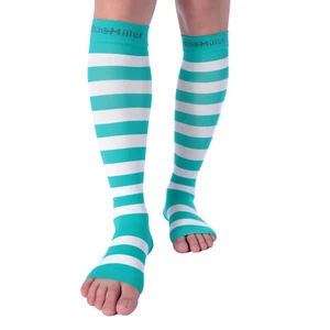 Doc Miller Open Toe Socken Bein Kompression 15-20mmHg Erholung Krampfadern TEAL - Bild 1 von 9