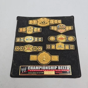 WWE Championship Belts Commemorative Pin Set # 1644/2000 - Picture 1 of 7