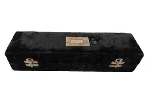 Antique Silver Ornate Floral Prayer Scroll Holder W/ Velvet Case Circa 1830 RARE - Picture 1 of 6