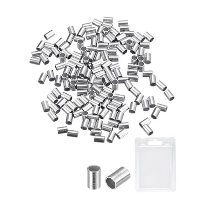 150 Quetschperlen, 2x3mm Messing Tube Crimp End Spacer Beads Winzige Stopper - Bild 1 von 4