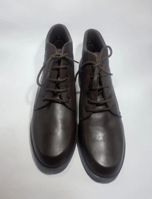 Botines Hillard & Hanson para mujer de cuero marrón con cordones talla 8 clásicos. Foto 1 de 4