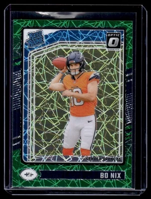 2024 Donruss Optic Green Velocity Rated Bo Nix RC #209 - Image 1 of 2